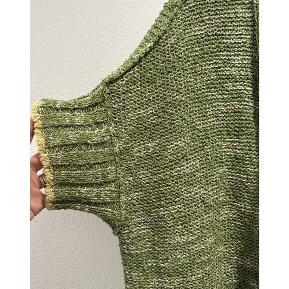 Daily Practice Size M L Palm Frond Wrap Cardigan Sweater Anthropologie Boho Knit - Picture 9 of 9